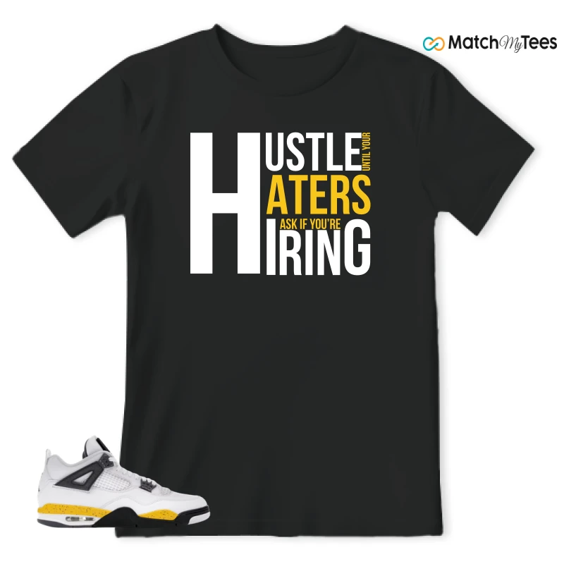 NIKE AIR JORDAN 4 RARE AIR TOUR YELLOW SNEAKER Matching Tees t-shirt
