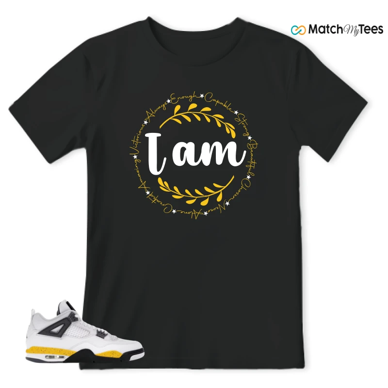 NIKE AIR JORDAN 4 RARE AIR TOUR YELLOW SNEAKER Matching Tees t-shirt