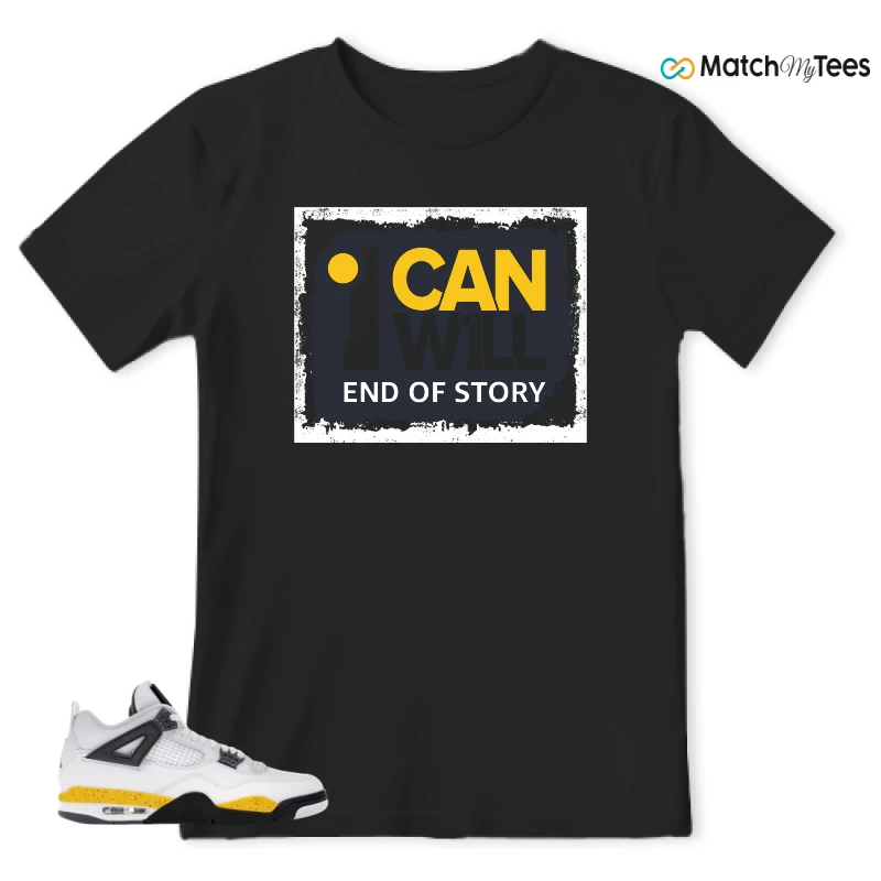 NIKE AIR JORDAN 4 RARE AIR TOUR YELLOW SNEAKER Matching Tees t-shirt