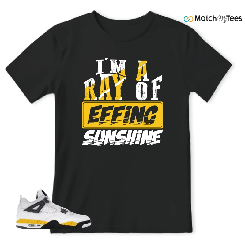 NIKE AIR JORDAN 4 RARE AIR TOUR YELLOW SNEAKER Matching Tees t-shirt