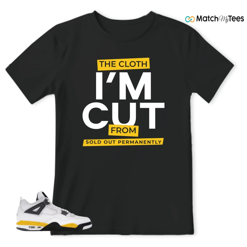 NIKE AIR JORDAN 4 RARE AIR TOUR YELLOW SNEAKER Matching Tees t-shirt