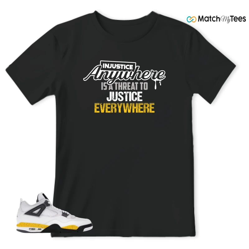 NIKE AIR JORDAN 4 RARE AIR TOUR YELLOW SNEAKER Matching Tees t-shirt