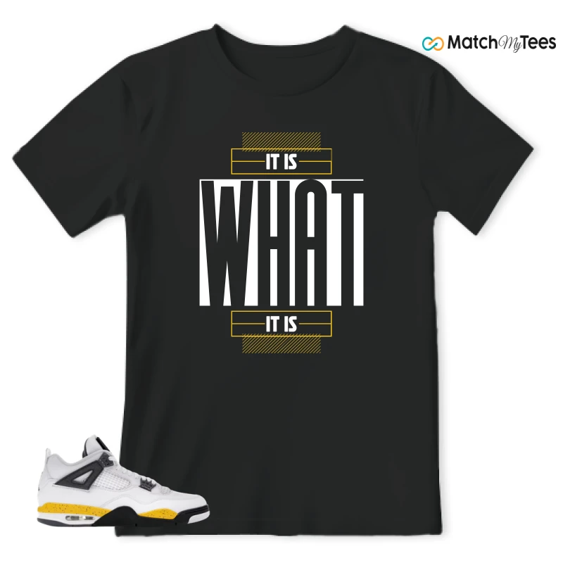 NIKE AIR JORDAN 4 RARE AIR TOUR YELLOW SNEAKER Matching Tees t-shirt