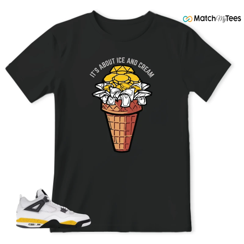 NIKE AIR JORDAN 4 RARE AIR TOUR YELLOW SNEAKER Matching Tees t-shirt