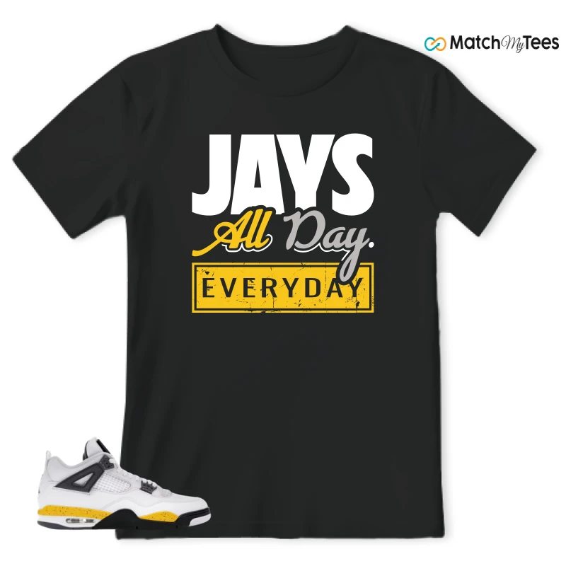 NIKE AIR JORDAN 4 RARE AIR TOUR YELLOW SNEAKER Matching Tees t-shirt