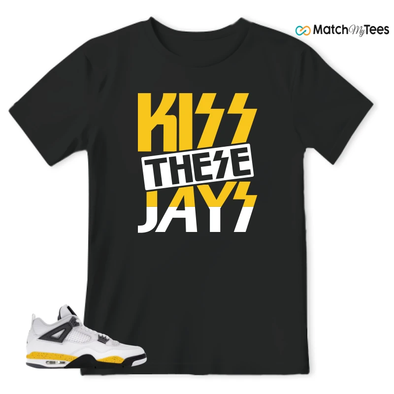 NIKE AIR JORDAN 4 RARE AIR TOUR YELLOW SNEAKER Matching Tees t-shirt