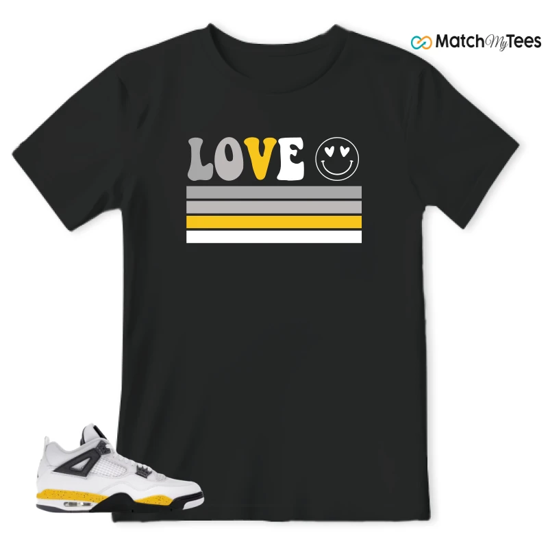 NIKE AIR JORDAN 4 RARE AIR TOUR YELLOW SNEAKER Matching Tees t-shirt