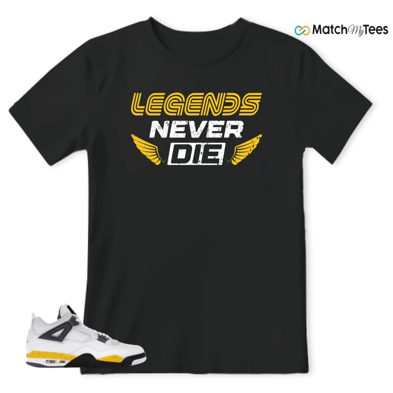 NIKE AIR JORDAN 4 RARE AIR TOUR YELLOW SNEAKER Matching Tees t-shirt
