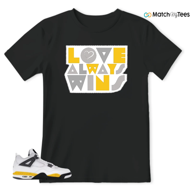 NIKE AIR JORDAN 4 RARE AIR TOUR YELLOW SNEAKER Matching Tees t-shirt