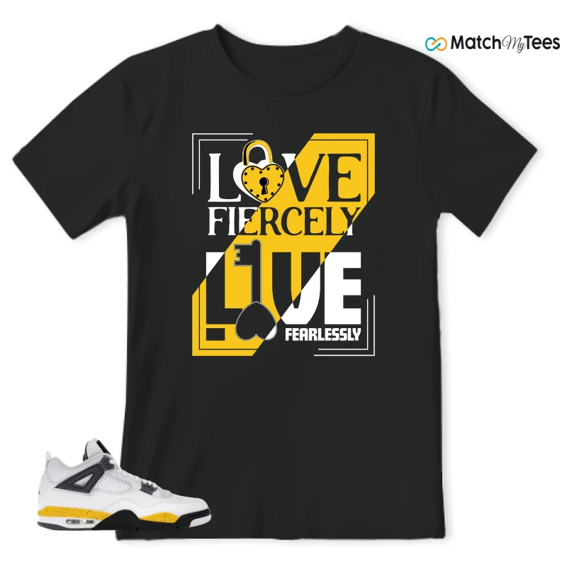 NIKE AIR JORDAN 4 RARE AIR TOUR YELLOW SNEAKER Matching Tees t-shirt