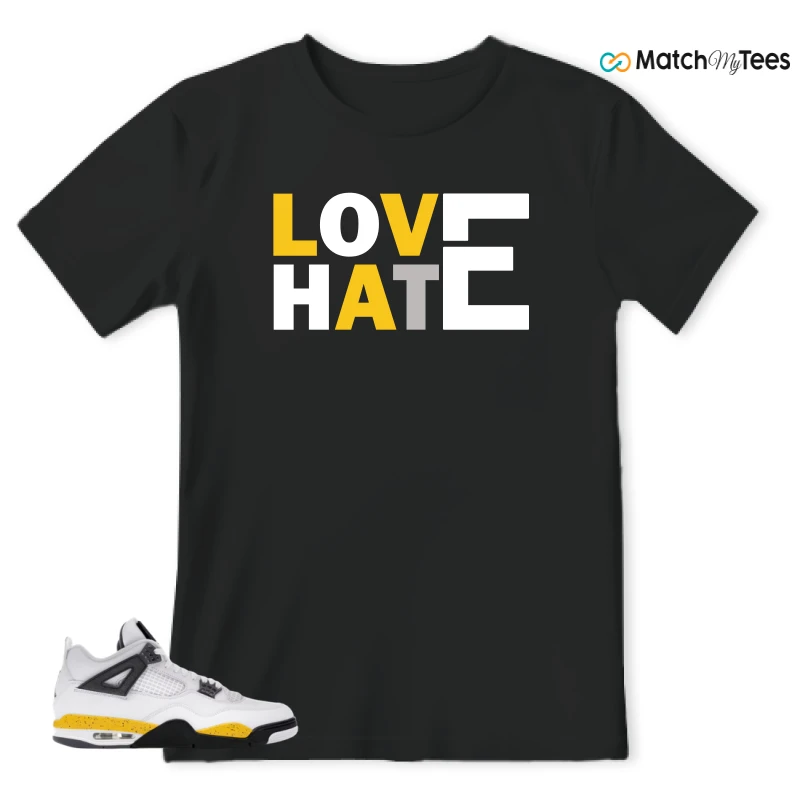 NIKE AIR JORDAN 4 RARE AIR TOUR YELLOW SNEAKER Matching Tees t-shirt