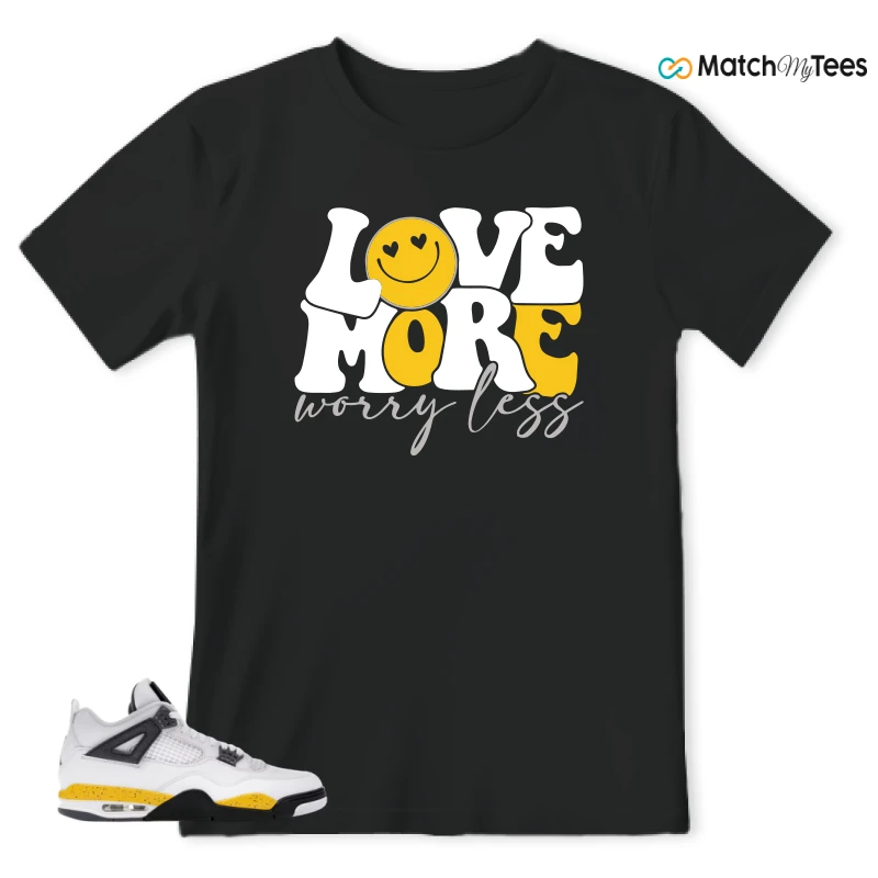 NIKE AIR JORDAN 4 RARE AIR TOUR YELLOW SNEAKER Matching Tees t-shirt