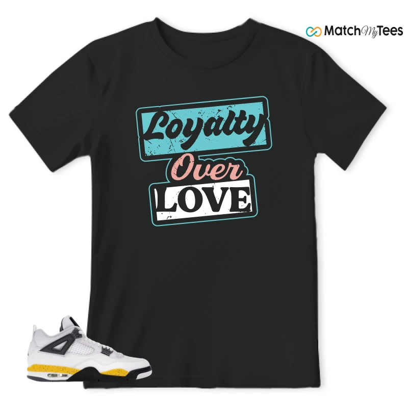 NIKE AIR JORDAN 4 RARE AIR TOUR YELLOW SNEAKER Matching Tees t-shirt