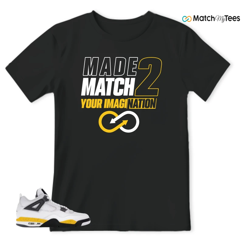 NIKE AIR JORDAN 4 RARE AIR TOUR YELLOW SNEAKER Matching Tees t-shirt