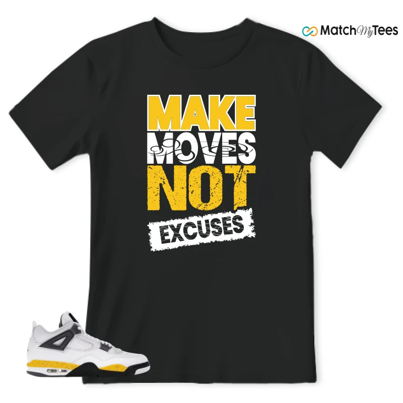 NIKE AIR JORDAN 4 RARE AIR TOUR YELLOW SNEAKER Matching Tees t-shirt