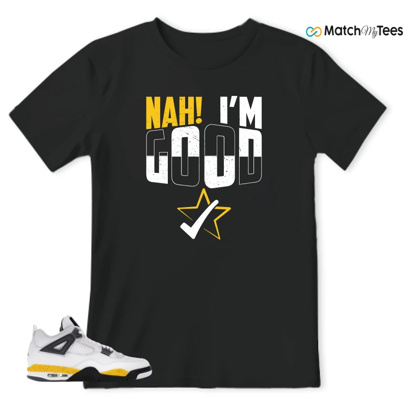 NIKE AIR JORDAN 4 RARE AIR TOUR YELLOW SNEAKER Matching Tees t-shirt