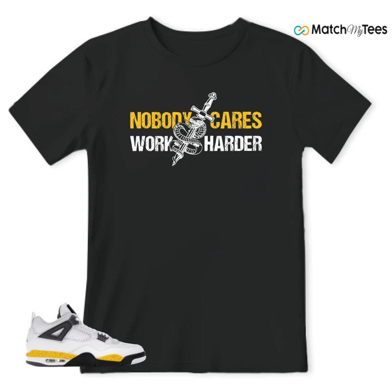 NIKE AIR JORDAN 4 RARE AIR TOUR YELLOW SNEAKER Matching Tees t-shirt