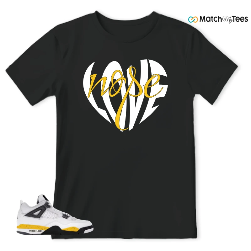NIKE AIR JORDAN 4 RARE AIR TOUR YELLOW SNEAKER Matching Tees t-shirt