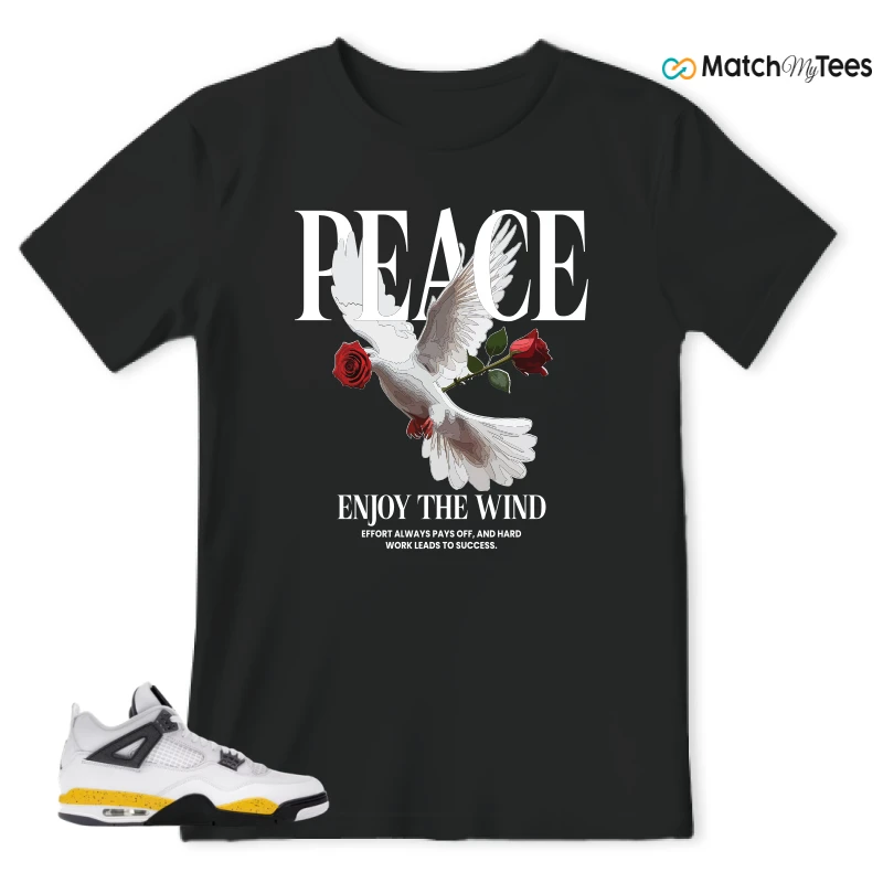 NIKE AIR JORDAN 4 RARE AIR TOUR YELLOW SNEAKER Matching Tees t-shirt