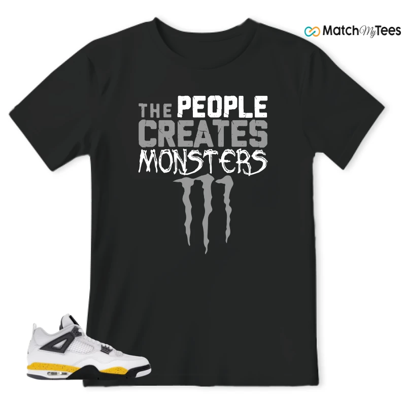 NIKE AIR JORDAN 4 RARE AIR TOUR YELLOW SNEAKER Matching Tees t-shirt