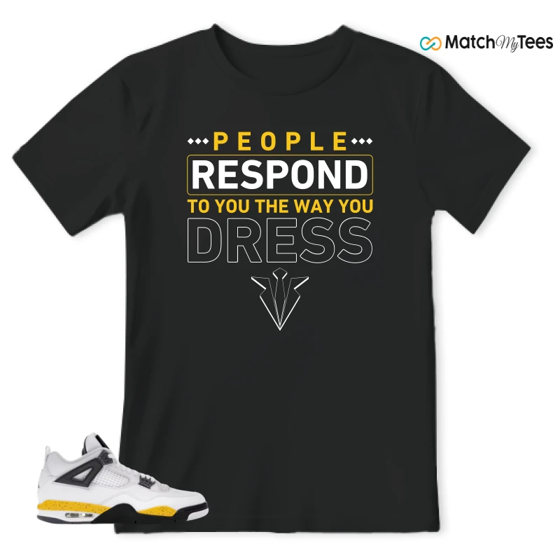 NIKE AIR JORDAN 4 RARE AIR TOUR YELLOW SNEAKER Matching Tees t-shirt
