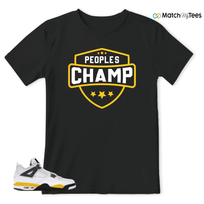 NIKE AIR JORDAN 4 RARE AIR TOUR YELLOW SNEAKER Matching Tees t-shirt