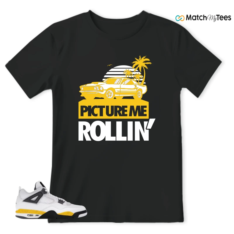 NIKE AIR JORDAN 4 RARE AIR TOUR YELLOW SNEAKER Matching Tees t-shirt