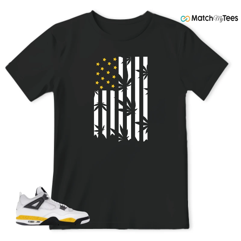 NIKE AIR JORDAN 4 RARE AIR TOUR YELLOW SNEAKER Matching Tees t-shirt