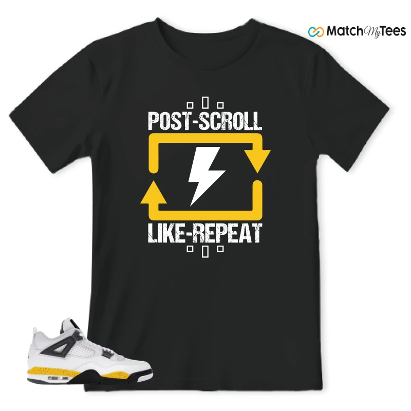 NIKE AIR JORDAN 4 RARE AIR TOUR YELLOW SNEAKER Matching Tees t-shirt