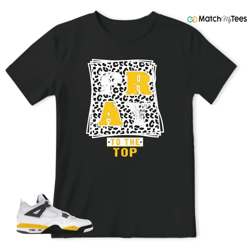 NIKE AIR JORDAN 4 RARE AIR TOUR YELLOW SNEAKER Matching Tees t-shirt