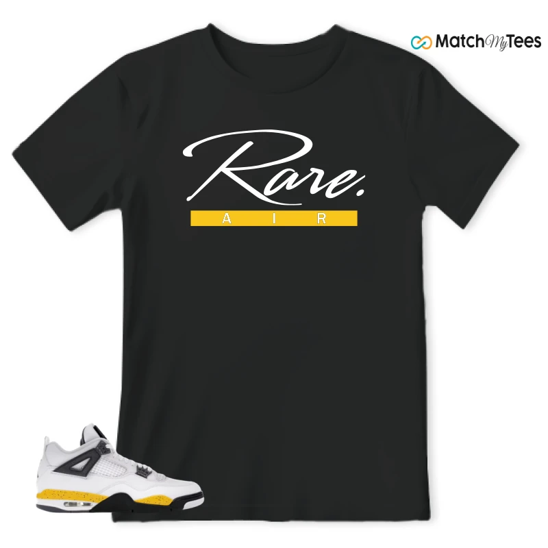 NIKE AIR JORDAN 4 RARE AIR TOUR YELLOW SNEAKER Matching Tees t-shirt