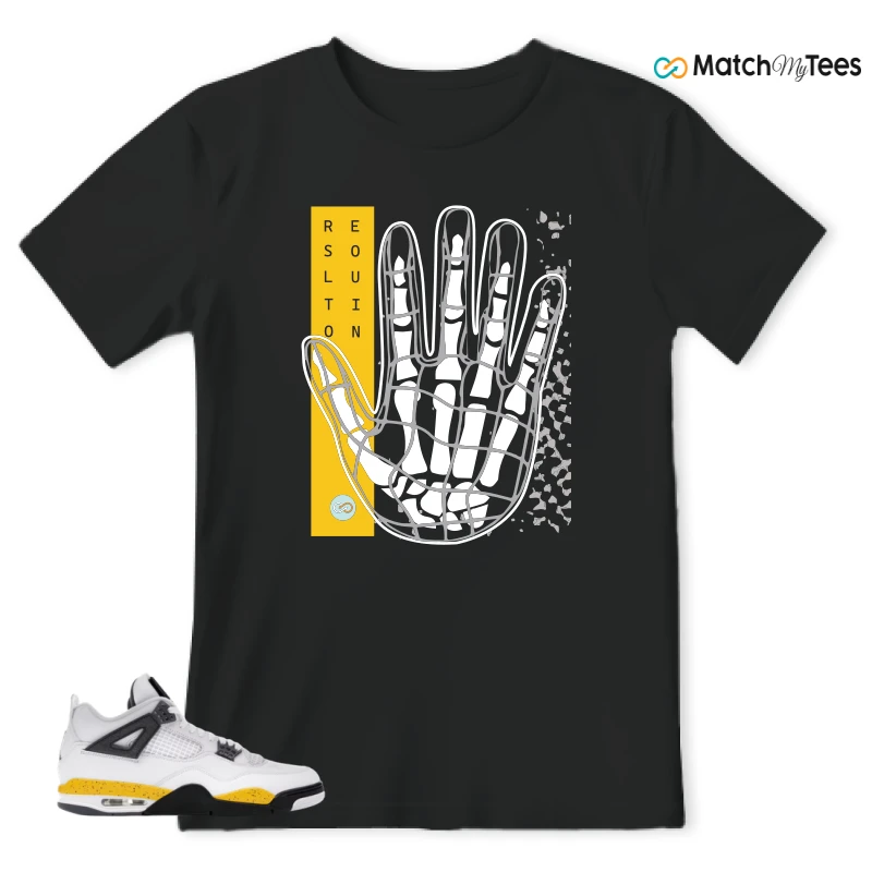 NIKE AIR JORDAN 4 RARE AIR TOUR YELLOW SNEAKER Matching Tees t-shirt