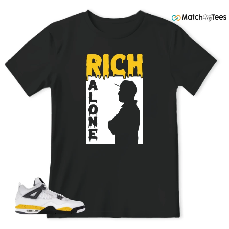 NIKE AIR JORDAN 4 RARE AIR TOUR YELLOW SNEAKER Matching Tees t-shirt