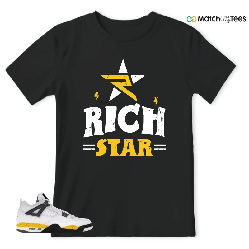 NIKE AIR JORDAN 4 RARE AIR TOUR YELLOW SNEAKER Matching Tees t-shirt