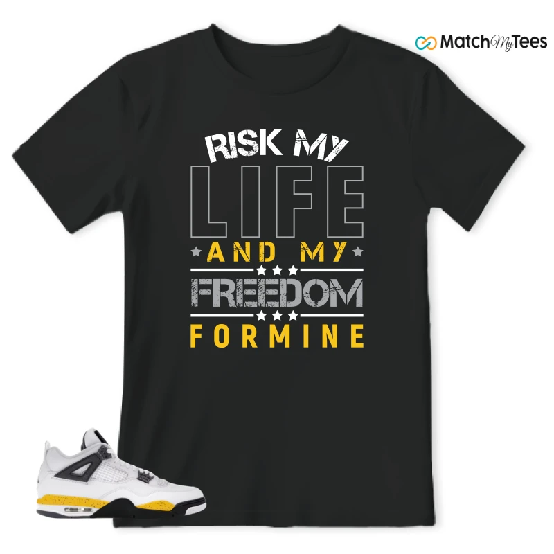NIKE AIR JORDAN 4 RARE AIR TOUR YELLOW SNEAKER Matching Tees t-shirt