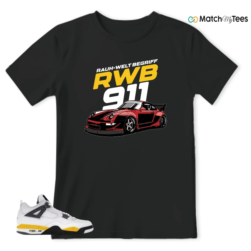 NIKE AIR JORDAN 4 RARE AIR TOUR YELLOW SNEAKER Matching Tees t-shirt