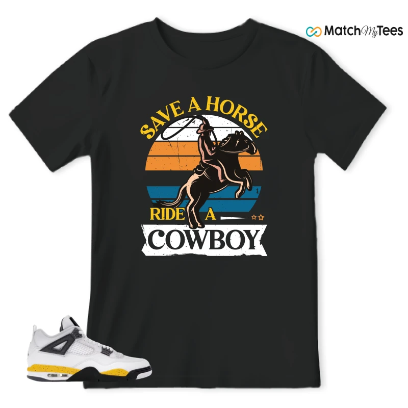 NIKE AIR JORDAN 4 RARE AIR TOUR YELLOW SNEAKER Matching Tees t-shirt