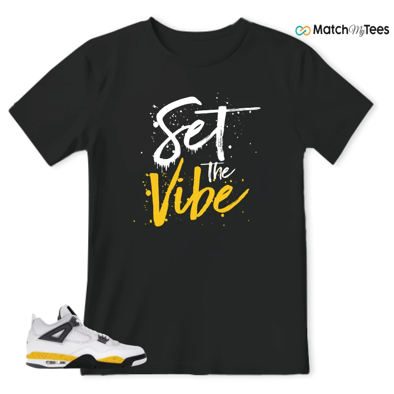 NIKE AIR JORDAN 4 RARE AIR TOUR YELLOW SNEAKER Matching Tees t-shirt
