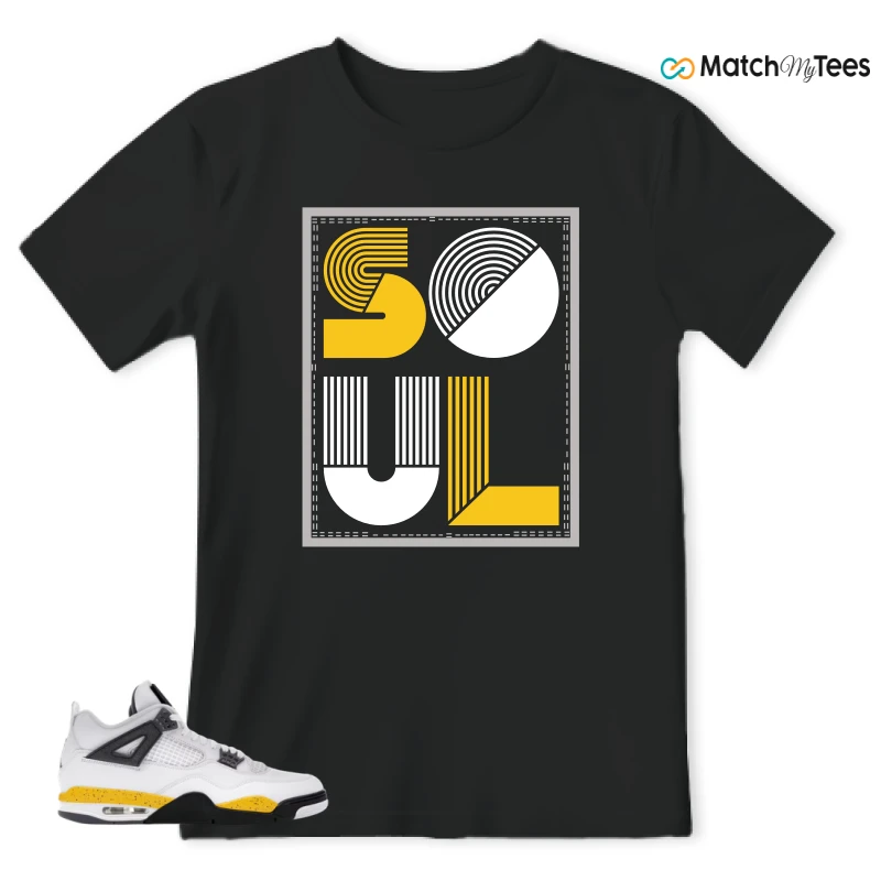 NIKE AIR JORDAN 4 RARE AIR TOUR YELLOW SNEAKER Matching Tees t-shirt