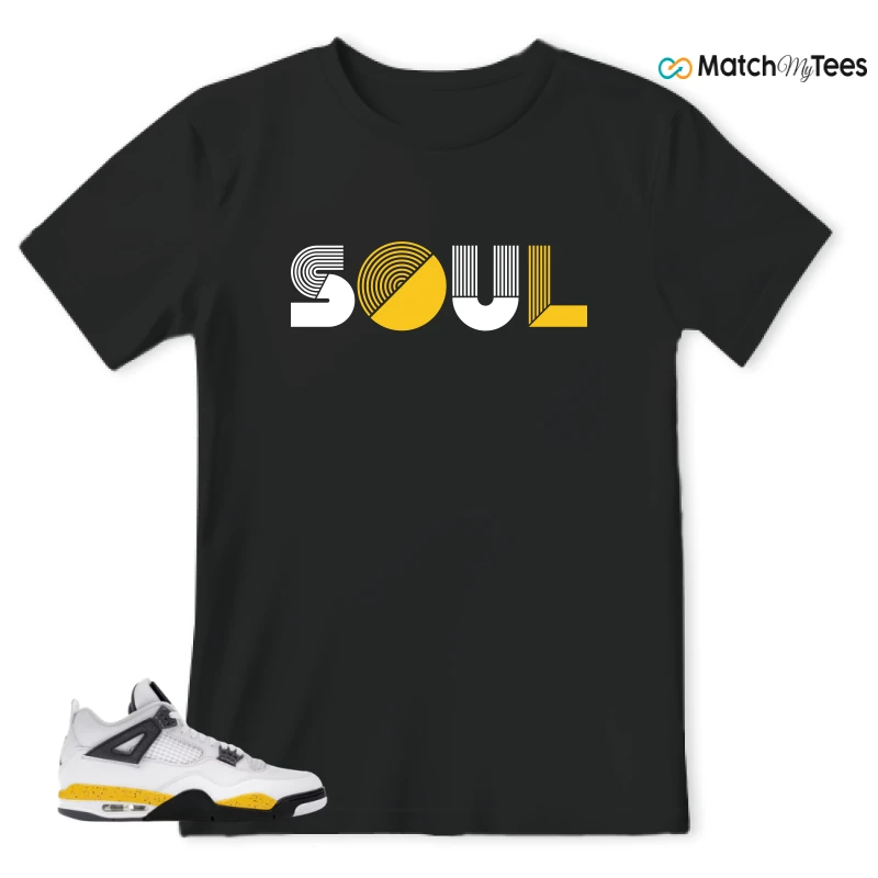 NIKE AIR JORDAN 4 RARE AIR TOUR YELLOW SNEAKER Matching Tees t-shirt