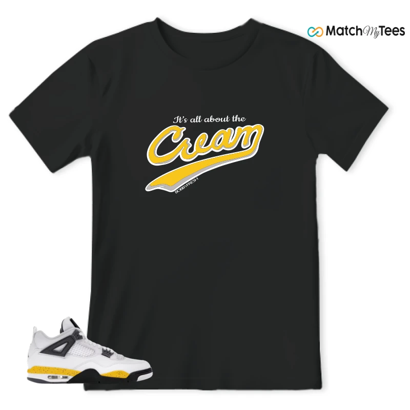 NIKE AIR JORDAN 4 RARE AIR TOUR YELLOW SNEAKER Matching Tees t-shirt