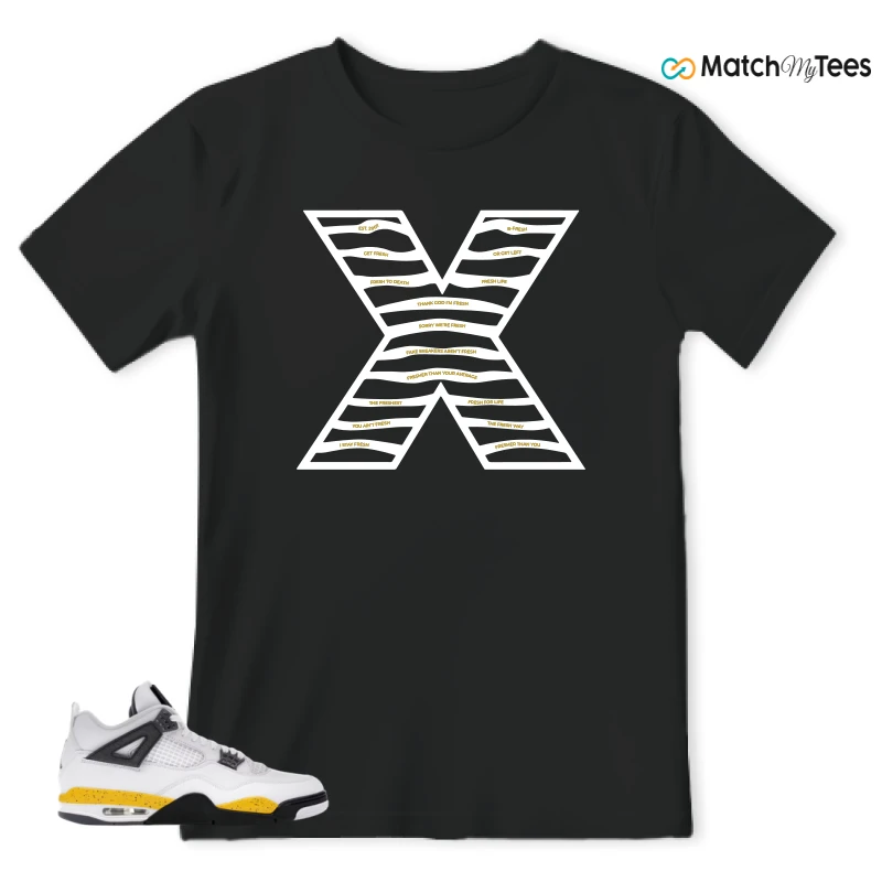 NIKE AIR JORDAN 4 RARE AIR TOUR YELLOW SNEAKER Matching Tees t-shirt