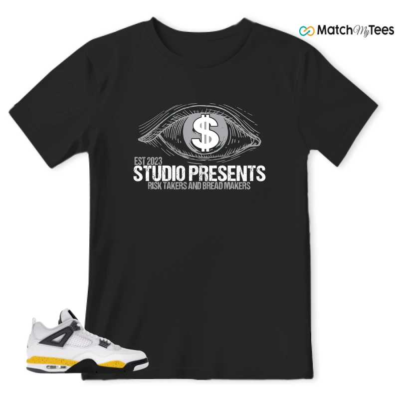 NIKE AIR JORDAN 4 RARE AIR TOUR YELLOW SNEAKER Matching Tees t-shirt