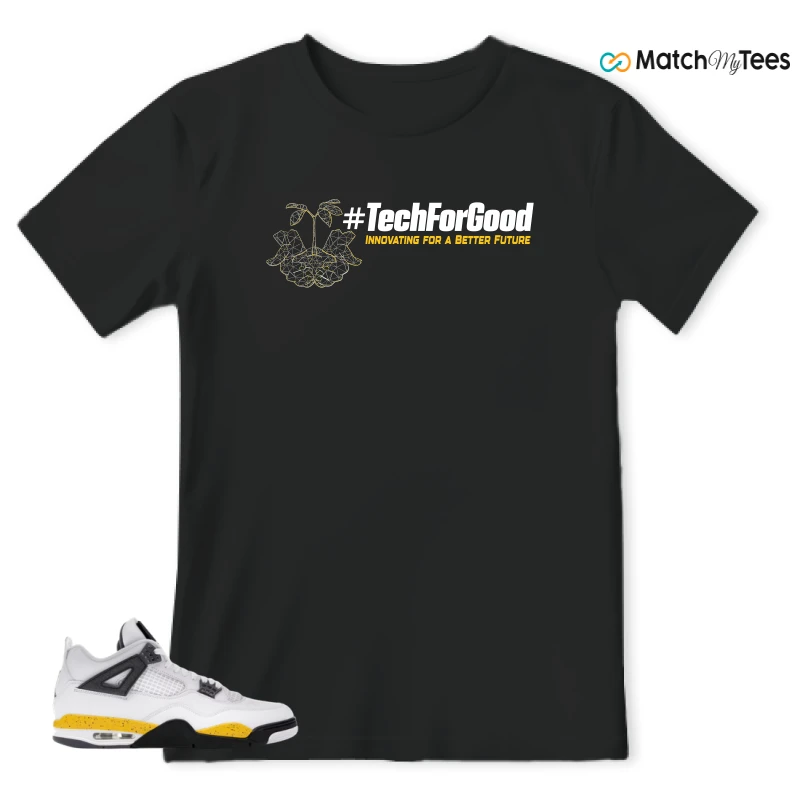 NIKE AIR JORDAN 4 RARE AIR TOUR YELLOW SNEAKER Matching Tees t-shirt