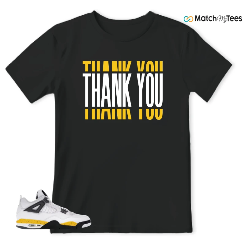 NIKE AIR JORDAN 4 RARE AIR TOUR YELLOW SNEAKER Matching Tees t-shirt