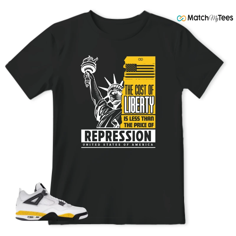 NIKE AIR JORDAN 4 RARE AIR TOUR YELLOW SNEAKER Matching Tees t-shirt