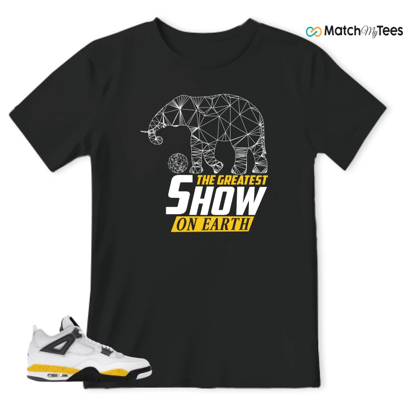 NIKE AIR JORDAN 4 RARE AIR TOUR YELLOW SNEAKER Matching Tees t-shirt