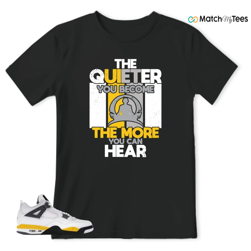 NIKE AIR JORDAN 4 RARE AIR TOUR YELLOW SNEAKER Matching Tees t-shirt