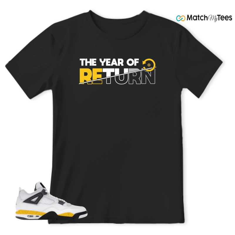 NIKE AIR JORDAN 4 RARE AIR TOUR YELLOW SNEAKER Matching Tees t-shirt