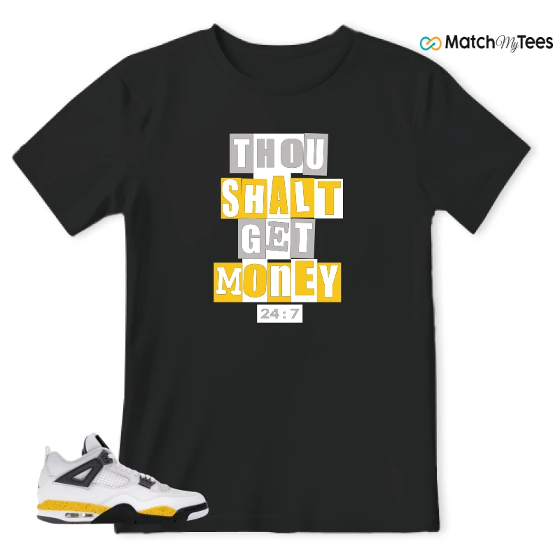 NIKE AIR JORDAN 4 RARE AIR TOUR YELLOW SNEAKER Matching Tees t-shirt